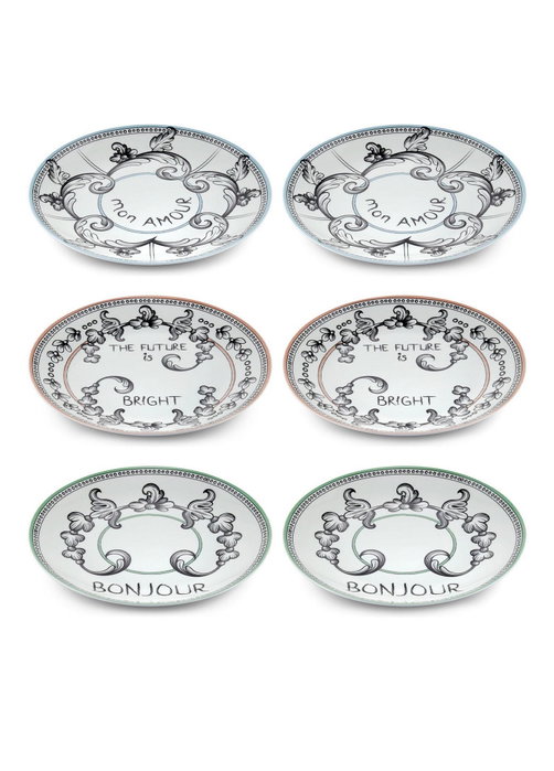 Hermia DNR0055 Platos de postre multicolor (6 piezas)